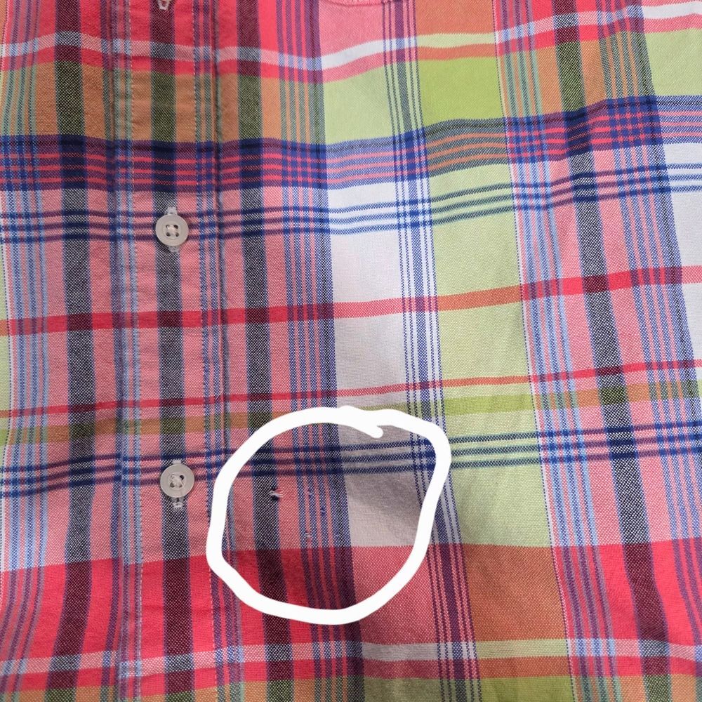 Saddlebred Preppy Madras Plaid Oxford Button Down Shirt Mens Sz S Long Sleeve - Picture 7 of 8